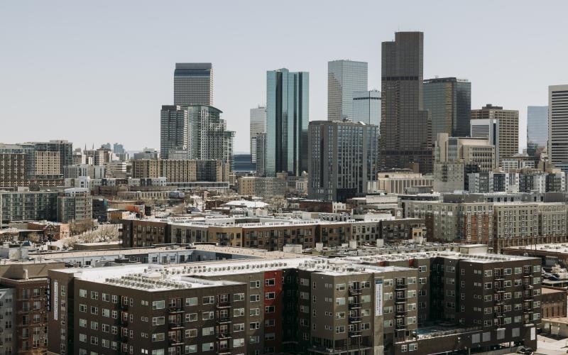 a city with many buildings